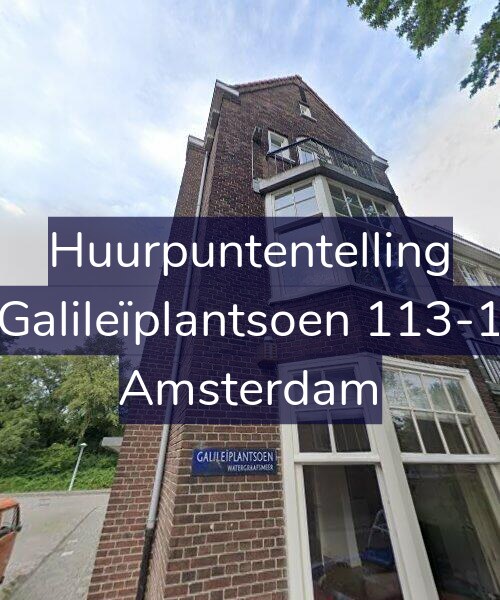 Foto gevel Huurpuntentelling voor Galileïplantsoen 113-1, Amsterdam