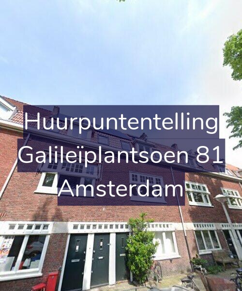 Foto gevel Huurpuntentelling voor Galileïplantsoen 81, Amsterdam