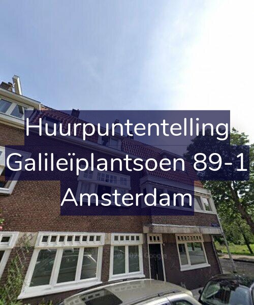 Foto gevel Huurpuntentelling voor Galileïplantsoen 89-1, Amsterdam