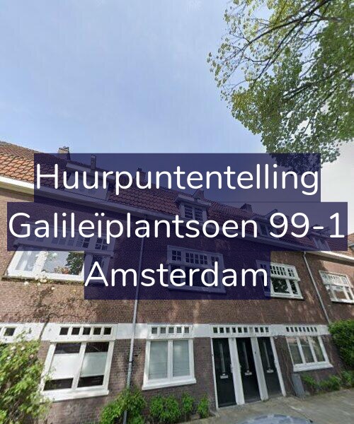 Foto gevel Huurpuntentelling voor Galileïplantsoen 99-1, Amsterdam