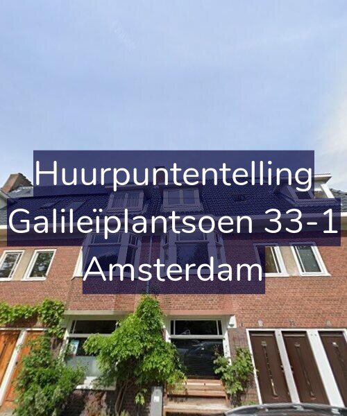 Foto gevel Huurpuntentelling voor Galileïplantsoen 33-1, Amsterdam