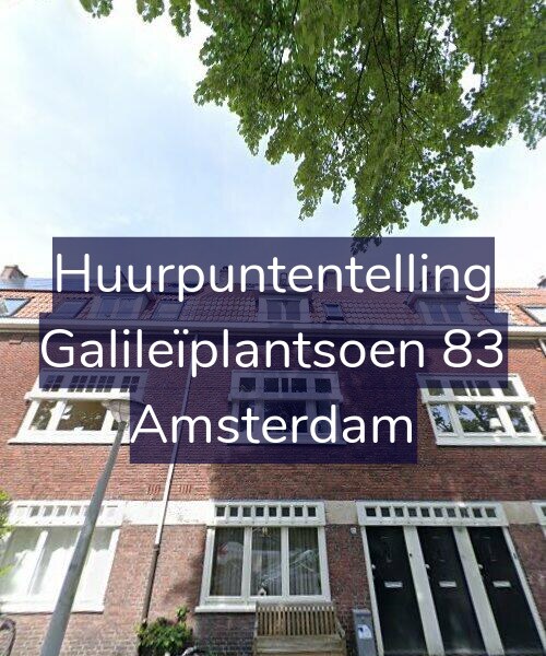 Foto gevel Huurpuntentelling voor Galileïplantsoen 83, Amsterdam