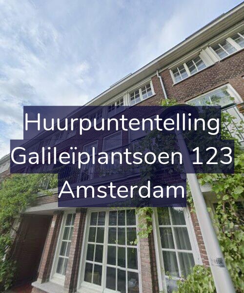 Foto gevel Huurpuntentelling voor Galileïplantsoen 123, Amsterdam