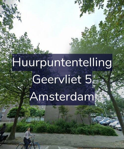 Foto gevel Huurpuntentelling voor Geervliet 5, Amsterdam
