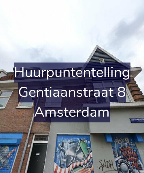 Foto gevel Huurpuntentelling voor Gentiaanstraat 8, Amsterdam
