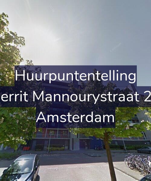 Foto gevel Huurpuntentelling voor Gerrit Mannourystraat 21, Amsterdam