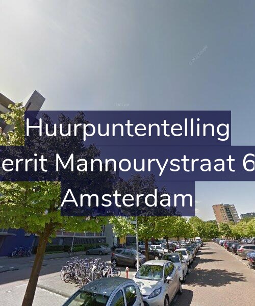 Foto gevel Huurpuntentelling voor Gerrit Mannourystraat 62, Amsterdam