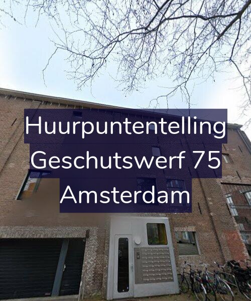 Foto gevel Huurpuntentelling voor Geschutswerf 75, Amsterdam