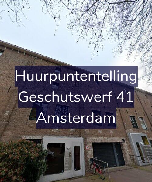 Foto gevel Huurpuntentelling voor Geschutswerf 41, Amsterdam