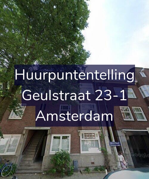 Foto gevel Huurpuntentelling voor Geulstraat 23-1, Amsterdam
