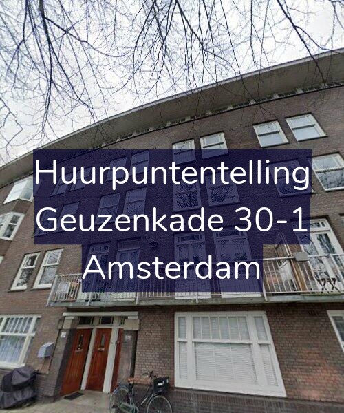 Foto gevel Huurpuntentelling voor Geuzenkade 30-1, Amsterdam