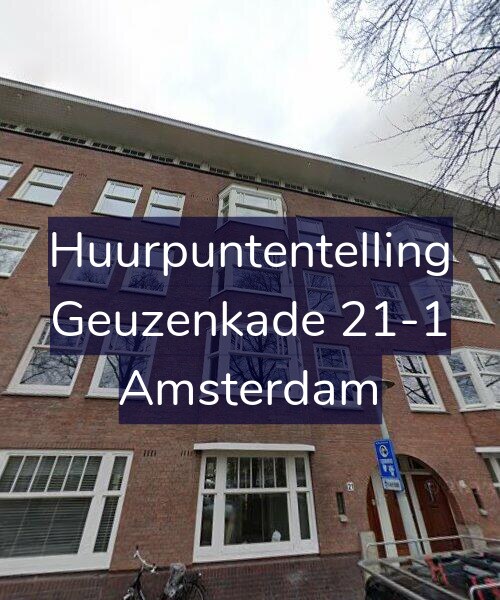 Foto gevel Huurpuntentelling voor Geuzenkade 21-1, Amsterdam