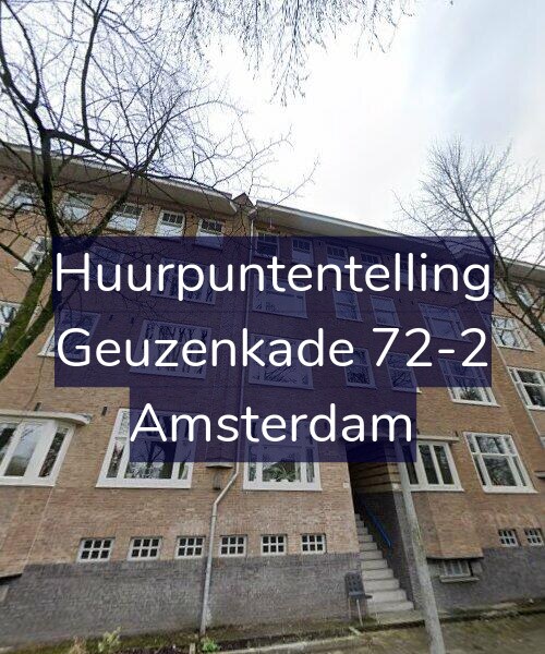 Foto gevel Huurpuntentelling voor Geuzenkade 72-2, Amsterdam