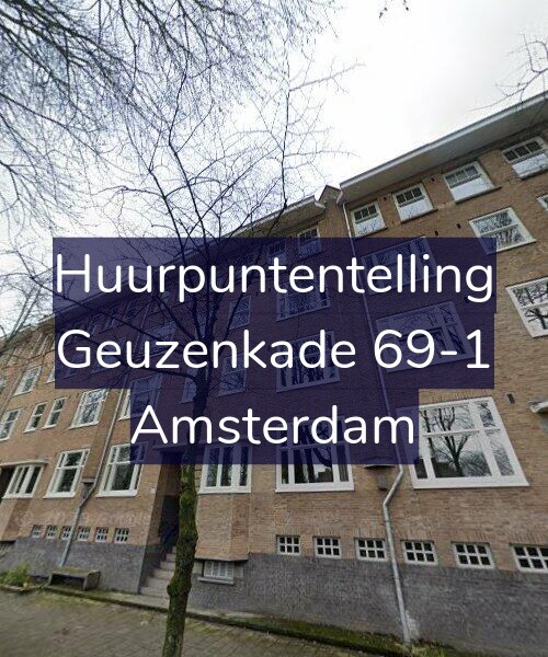 Foto gevel Huurpuntentelling voor Geuzenkade 69-1, Amsterdam