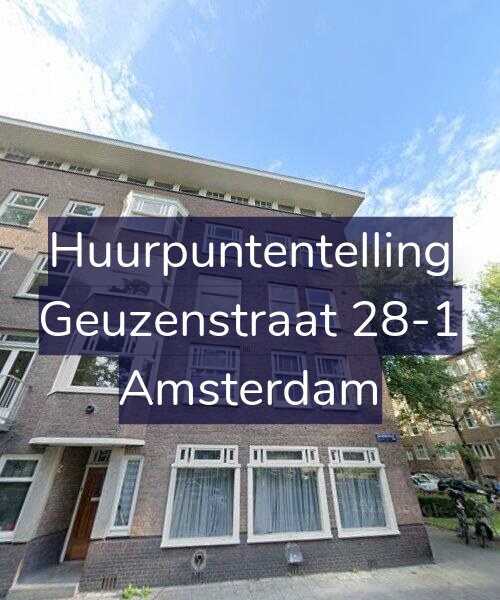 Foto gevel Huurpuntentelling voor Geuzenstraat 28-1, Amsterdam