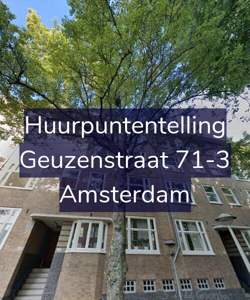 Foto gevel Huurpuntentelling voor Geuzenstraat 71-3, Amsterdam