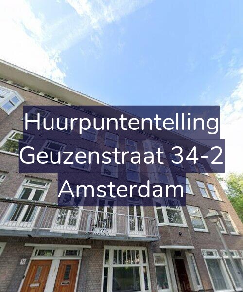 Foto gevel Huurpuntentelling voor Geuzenstraat 34-2, Amsterdam
