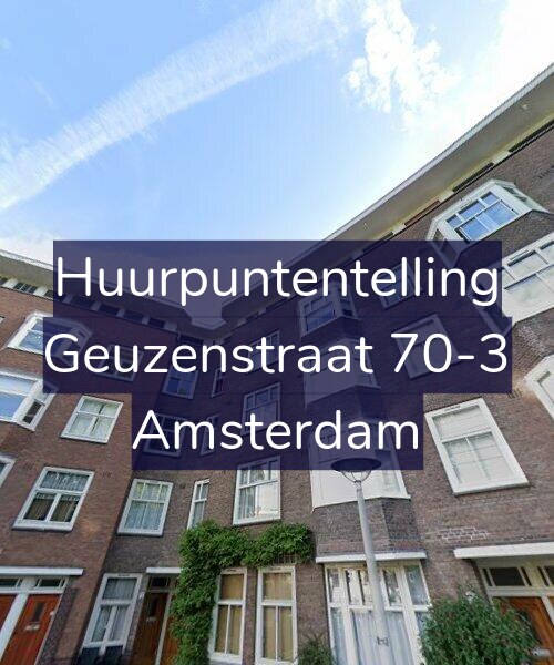 Foto gevel Huurpuntentelling voor Geuzenstraat 70-3, Amsterdam