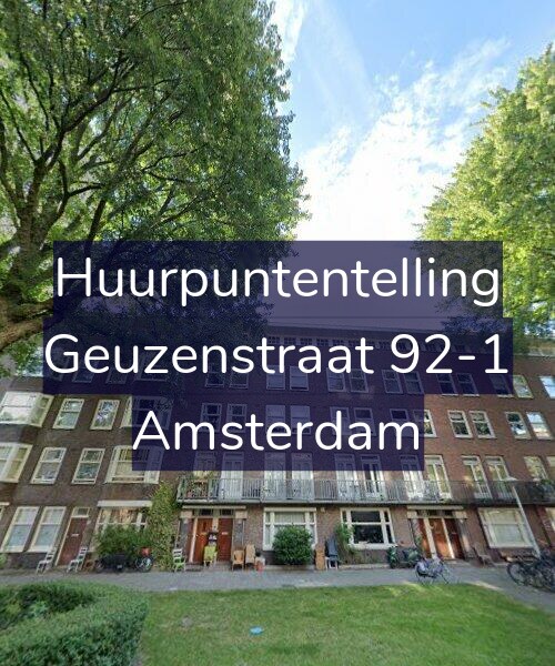 Foto gevel Huurpuntentelling voor Geuzenstraat 92-1, Amsterdam
