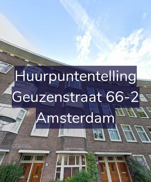 Foto gevel Huurpuntentelling voor Geuzenstraat 66-2, Amsterdam