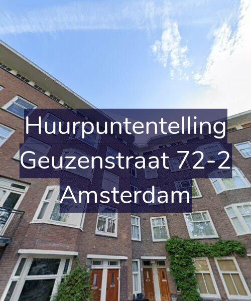 Foto gevel Huurpuntentelling voor Geuzenstraat 72-2, Amsterdam