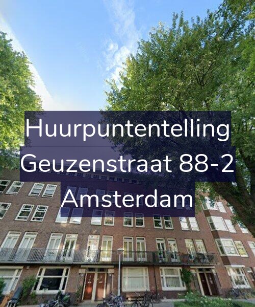 Foto gevel Huurpuntentelling voor Geuzenstraat 88-2, Amsterdam