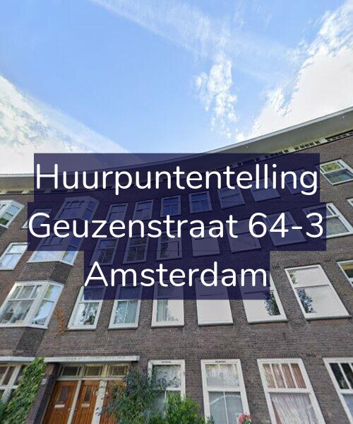 Foto gevel Huurpuntentelling voor Geuzenstraat 64-3, Amsterdam