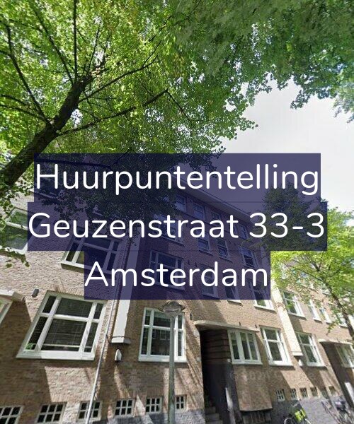 Foto gevel Huurpuntentelling voor Geuzenstraat 33-3, Amsterdam