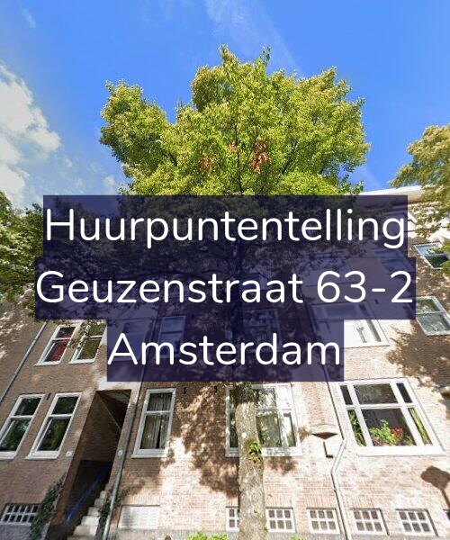 Foto gevel Huurpuntentelling voor Geuzenstraat 63-2, Amsterdam