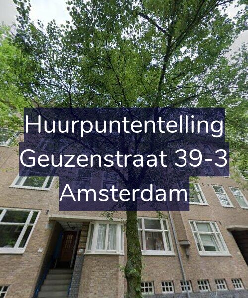 Foto gevel Huurpuntentelling voor Geuzenstraat 39-3, Amsterdam