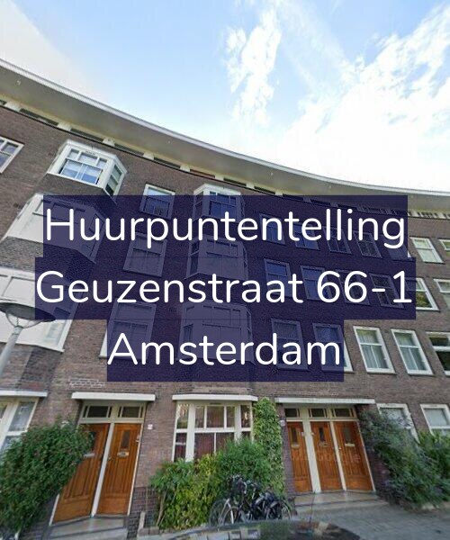Foto gevel Huurpuntentelling voor Geuzenstraat 66-1, Amsterdam
