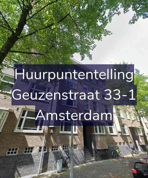 Foto gevel Huurpuntentelling voor Geuzenstraat 33-1, Amsterdam