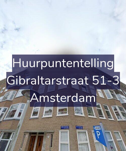 Foto gevel Huurpuntentelling voor Gibraltarstraat 51-3, Amsterdam