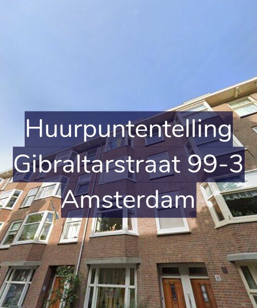 Foto gevel Huurpuntentelling voor Gibraltarstraat 99-3, Amsterdam
