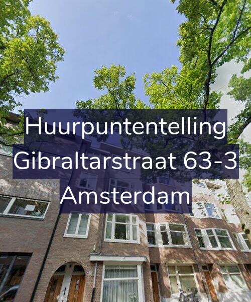 Foto gevel Huurpuntentelling voor Gibraltarstraat 63-3, Amsterdam