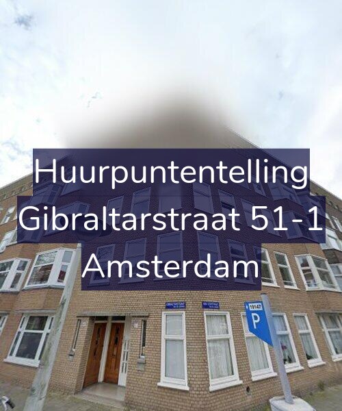 Foto gevel Huurpuntentelling voor Gibraltarstraat 51-1, Amsterdam