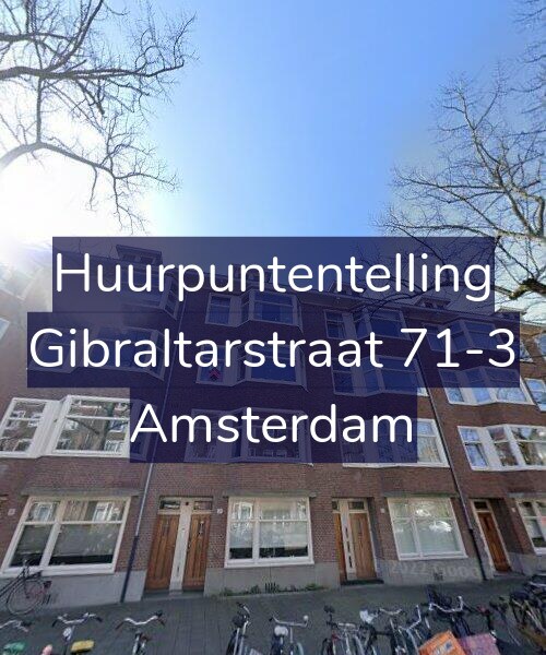 Foto gevel Huurpuntentelling voor Gibraltarstraat 71-3, Amsterdam