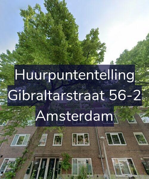 Foto gevel Huurpuntentelling voor Gibraltarstraat 56-2, Amsterdam