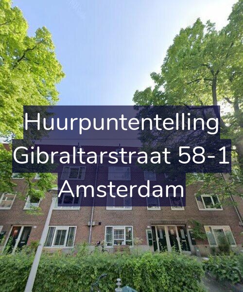 Foto gevel Huurpuntentelling voor Gibraltarstraat 58-1, Amsterdam