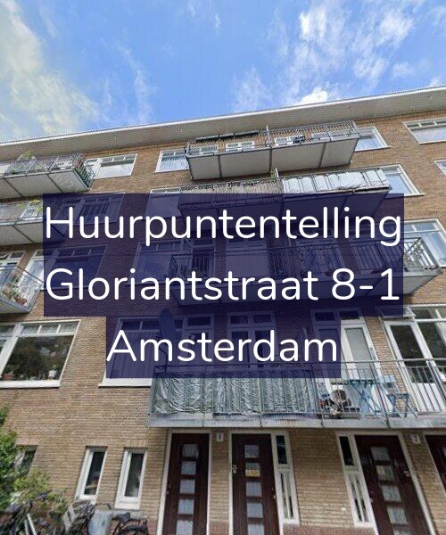 Foto gevel Huurpuntentelling voor Gloriantstraat 8-1, Amsterdam