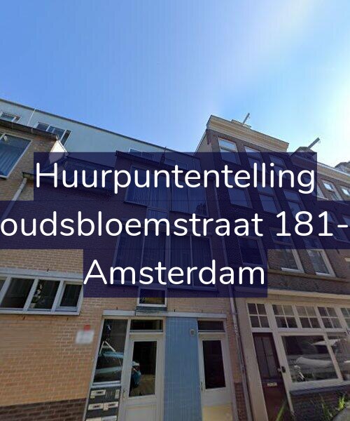 Foto gevel Huurpuntentelling voor Goudsbloemstraat 181-A, Amsterdam