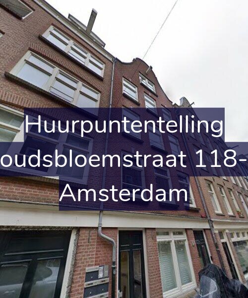 Foto gevel Huurpuntentelling voor Goudsbloemstraat 118-A, Amsterdam