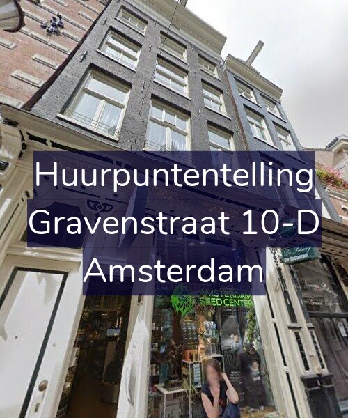 Foto gevel Huurpuntentelling voor Gravenstraat 10-D, Amsterdam