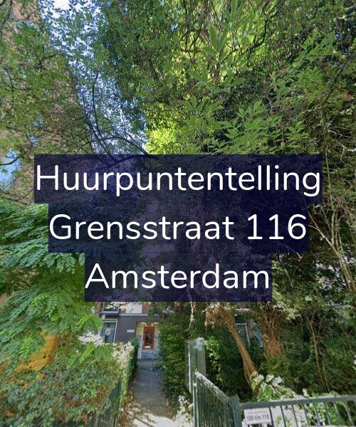 Foto gevel Huurpuntentelling voor Grensstraat 116, Amsterdam