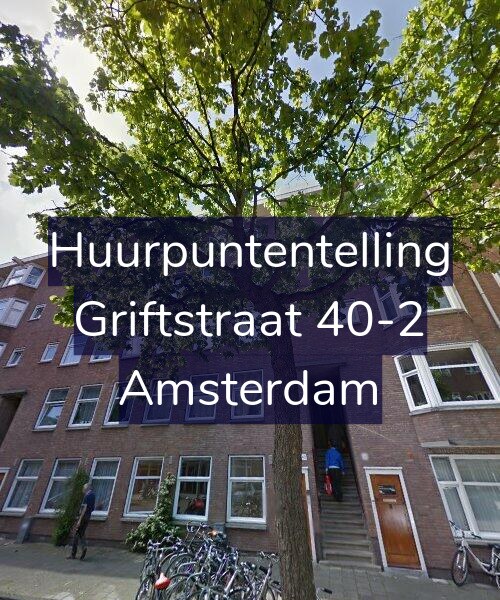 Foto gevel Huurpuntentelling voor Griftstraat 40-2, Amsterdam
