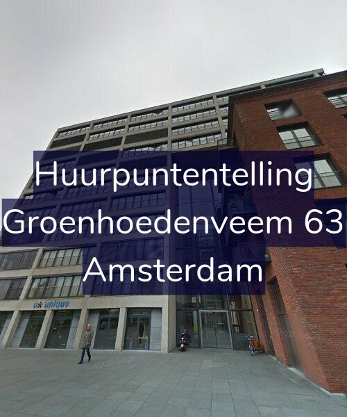 Foto gevel Huurpuntentelling voor Groenhoedenveem 63, Amsterdam