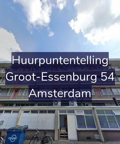 Foto gevel Huurpuntentelling voor Groot-Essenburg 54, Amsterdam