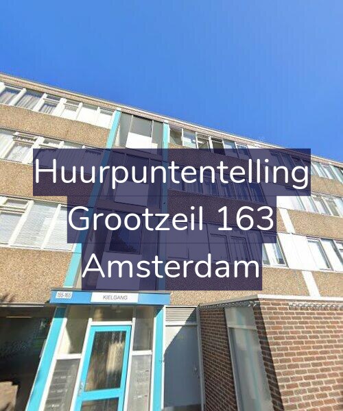 Foto gevel Huurpuntentelling voor Grootzeil 163, Amsterdam