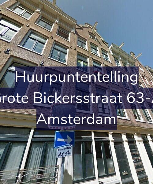 Foto gevel Huurpuntentelling voor Grote Bickersstraat 63-A, Amsterdam