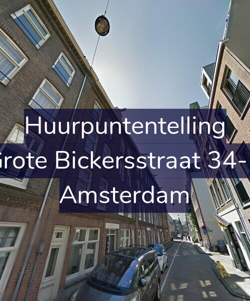 Foto gevel Huurpuntentelling voor Grote Bickersstraat 34-B, Amsterdam